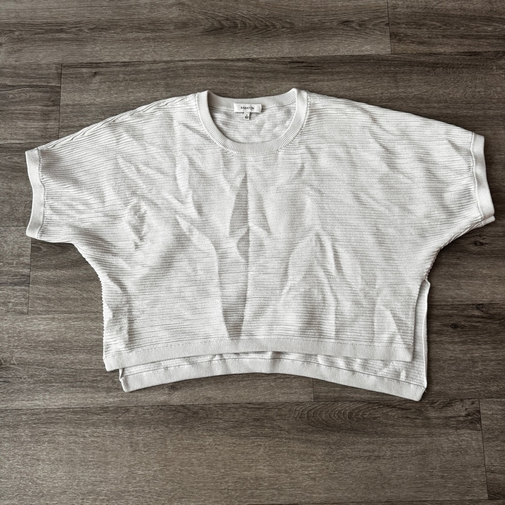 Aritzia Babaton white Knit Top